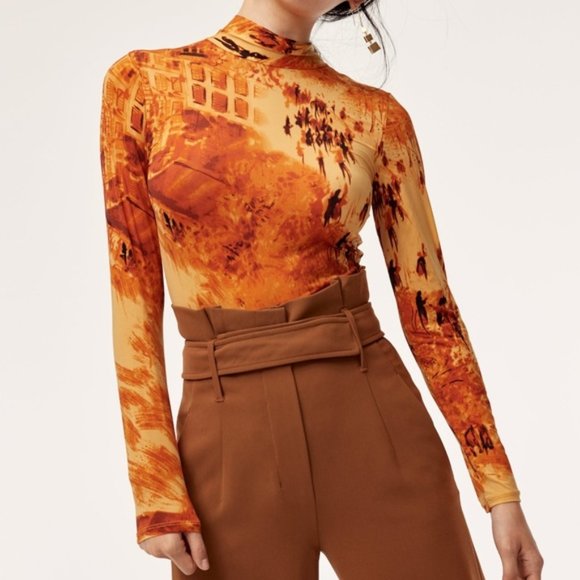 Aritzia Babaton Clyde Long Sleeve Mock Neck Top - Picture 7 of 9